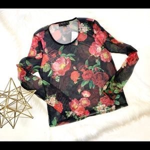 NWT Womens Forever 21 Floral Crop Top 2x
